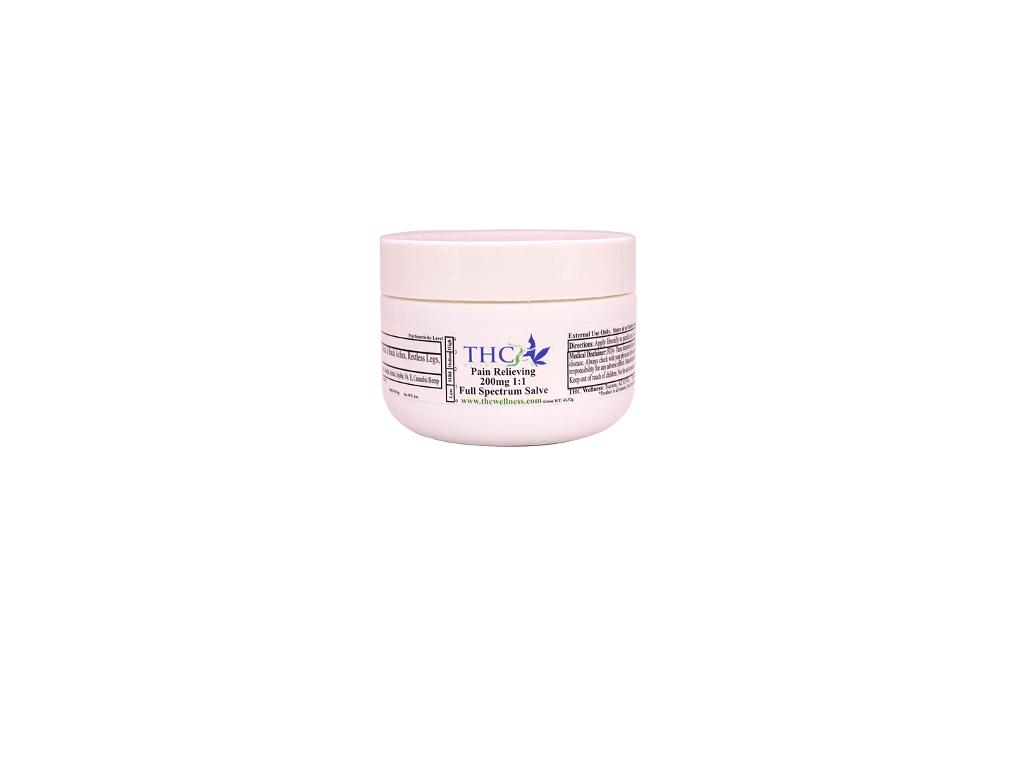 THC Wellness Full Spectrum 200mg 1:1 Salve