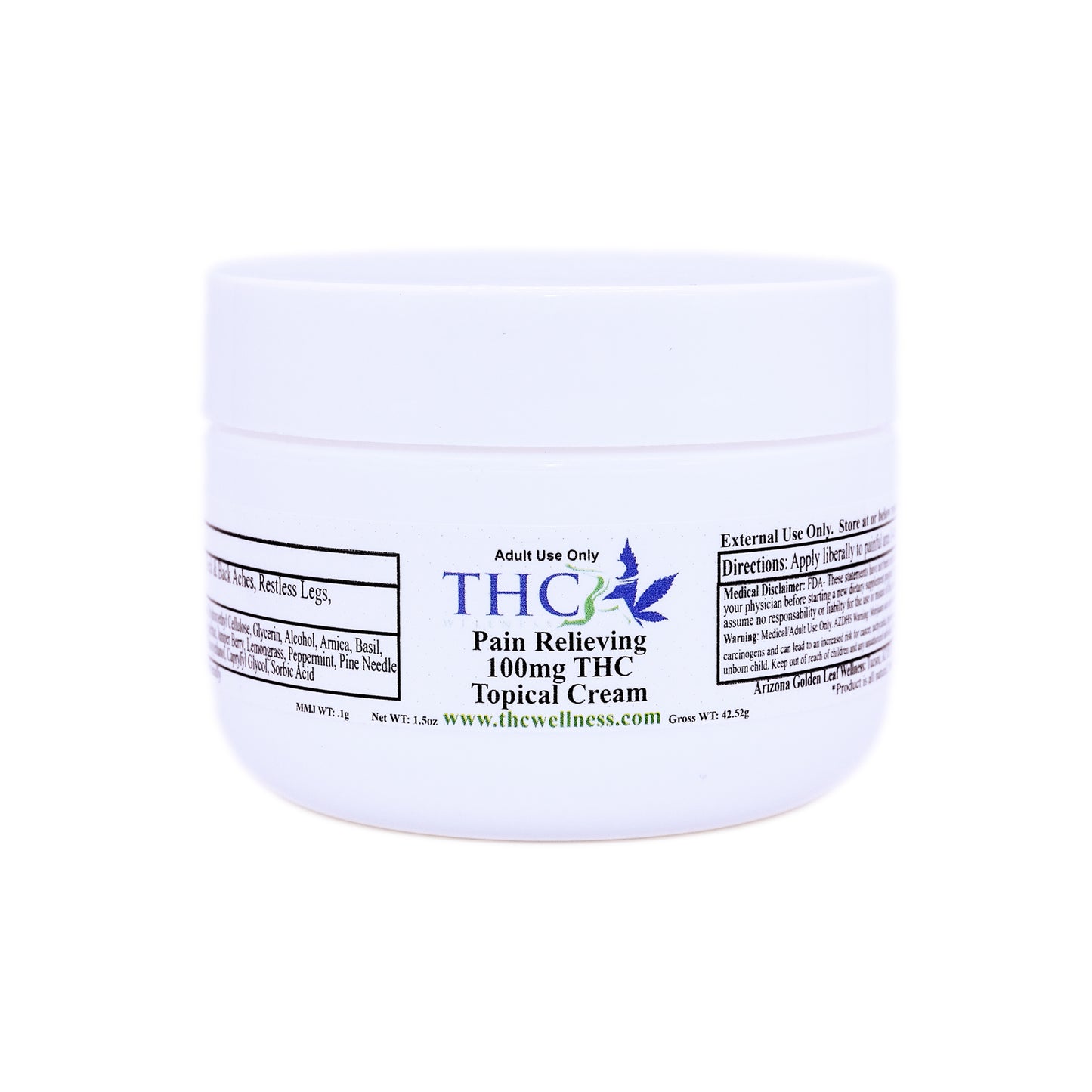 1oz 100mg Topical Cream