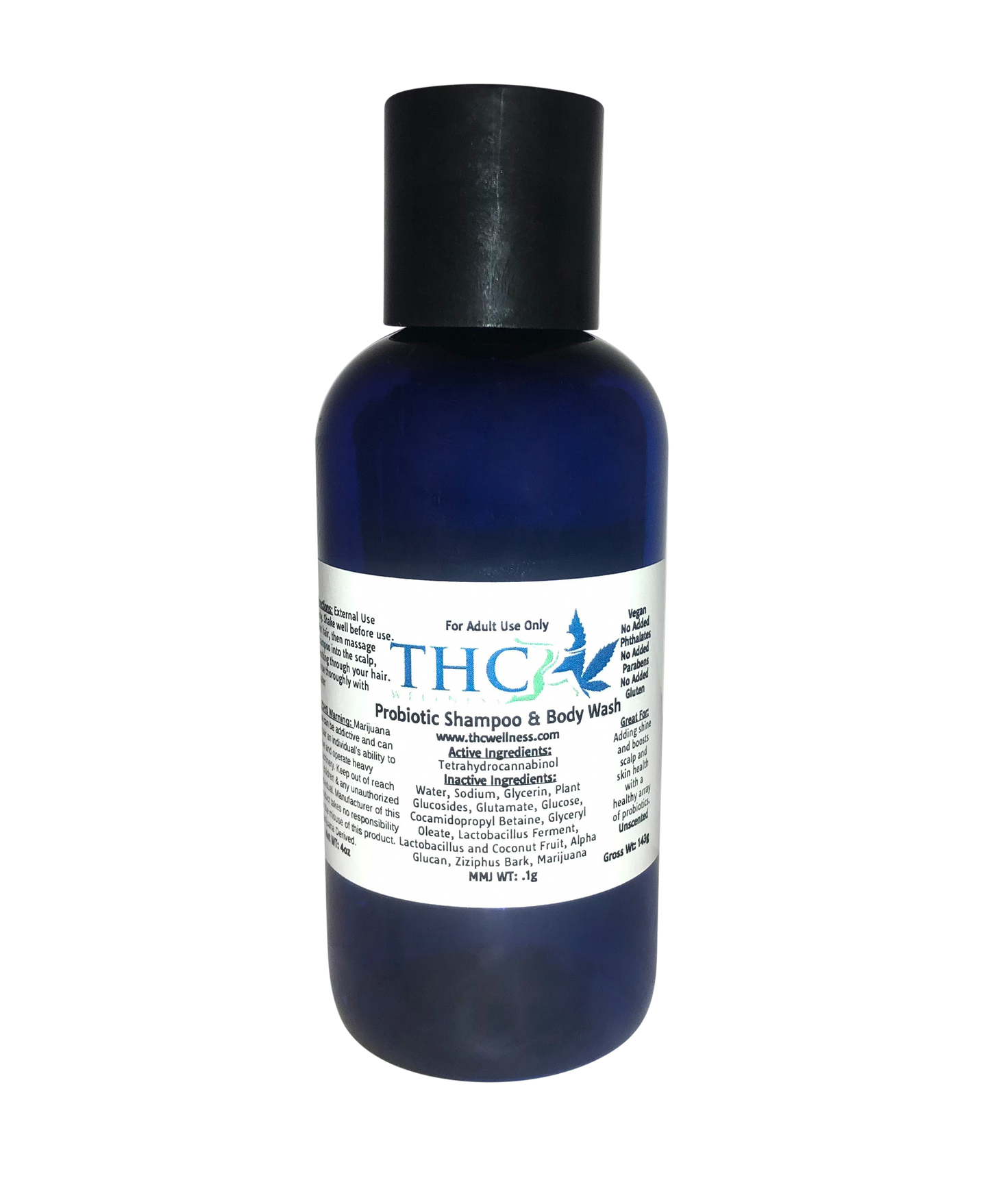 100mg THC Probiotic Shampoo & Body Wash
