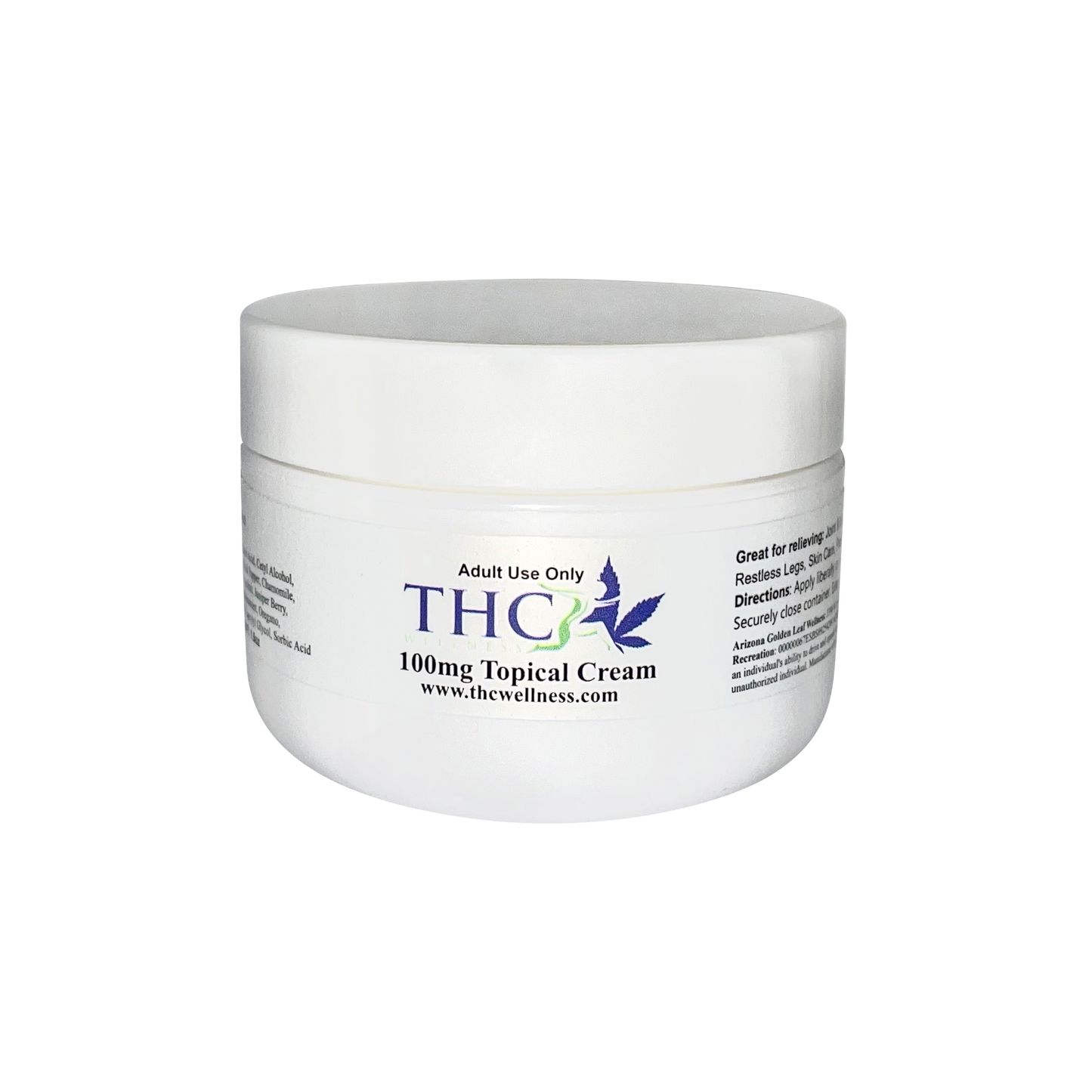 1oz 100mg THC Topical Cream