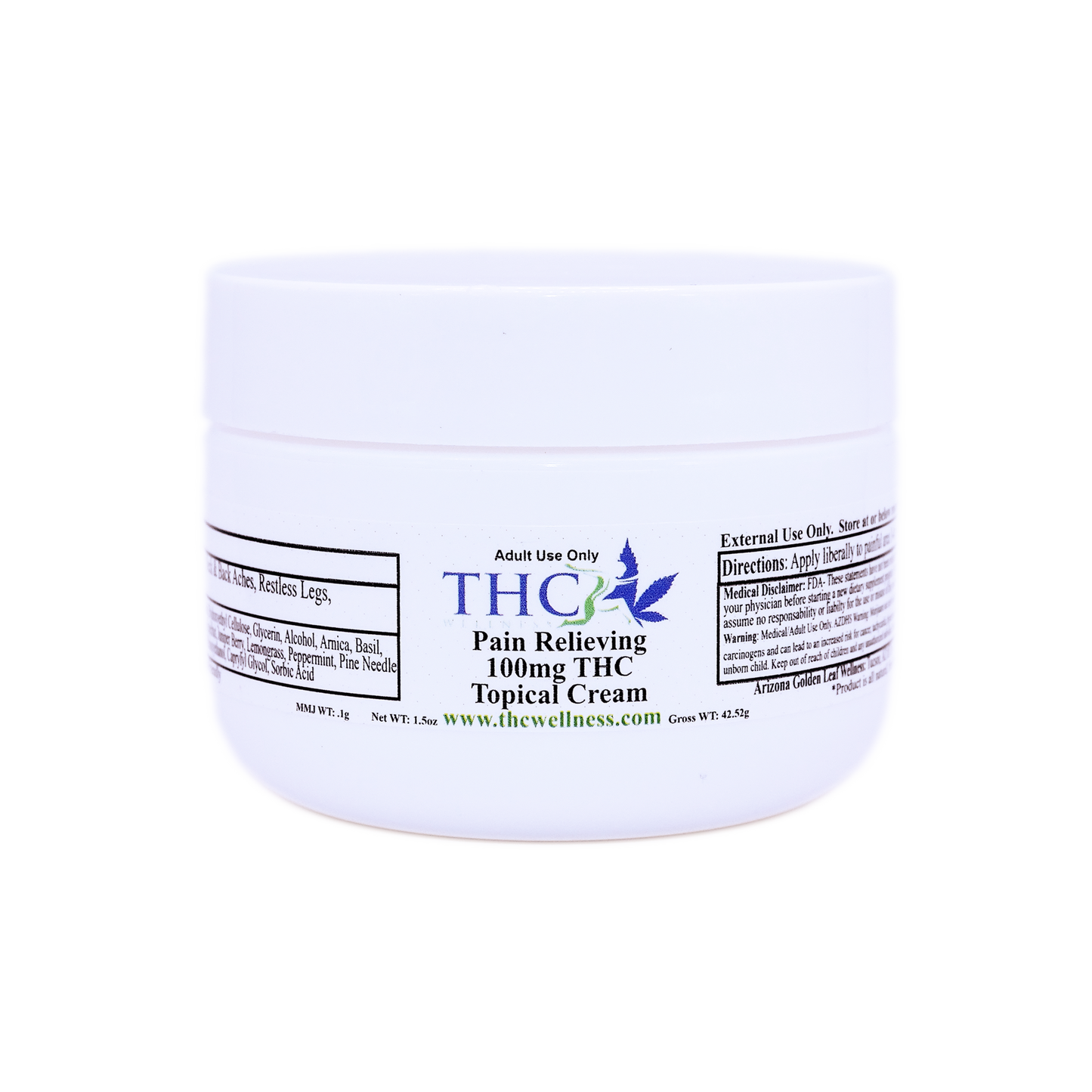 1oz 100mg Topical Cream